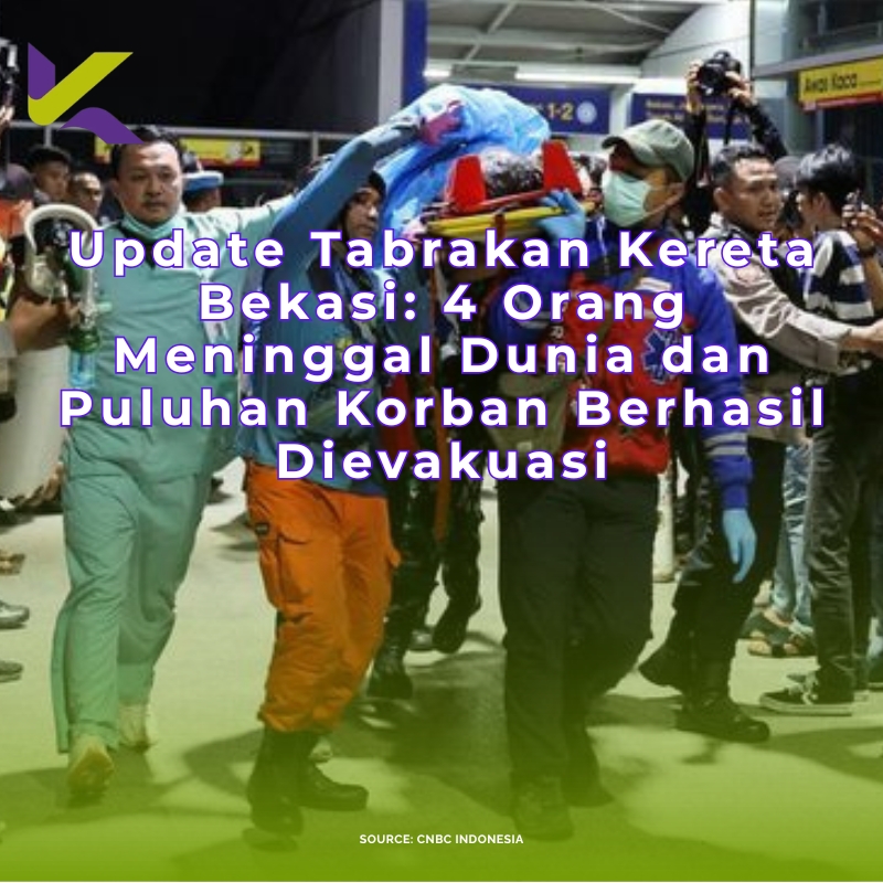 Update Tabrakan Kereta Bekasi: 4 Orang Meninggal Dunia dan Puluhan Korban Berhasil Dievakuasi