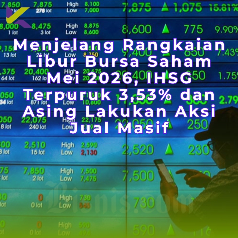 Menjelang Rangkaian Libur Bursa Saham Mei 2026, IHSG Terpuruk 3,53% dan Asing Lakukan Aksi Jual Masif