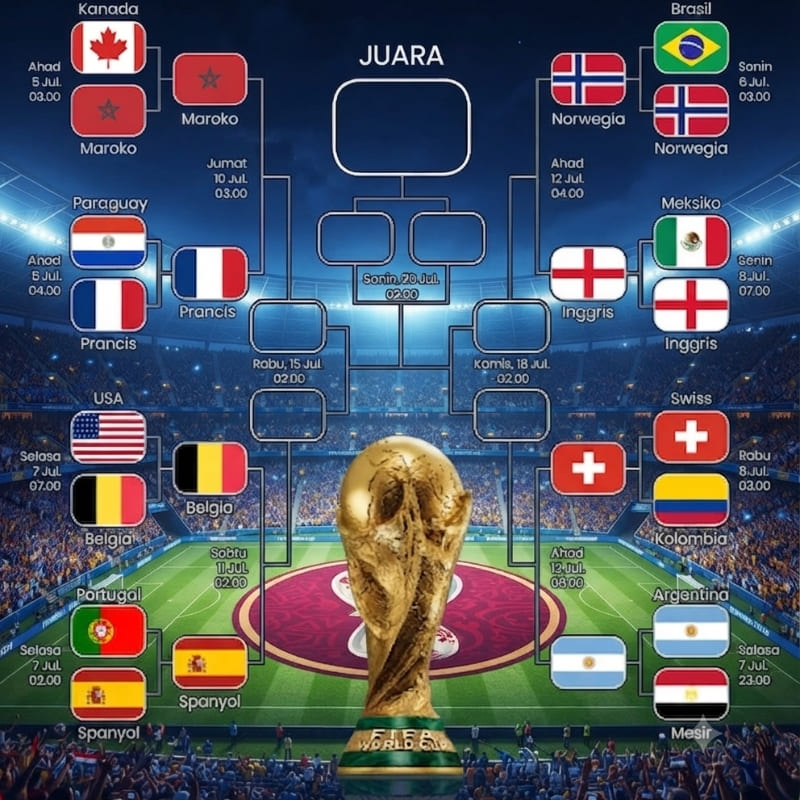 Analisis Lengkap Bagan Piala Dunia 2026: Jadwal Pertandingan Menuju Gelar Juara