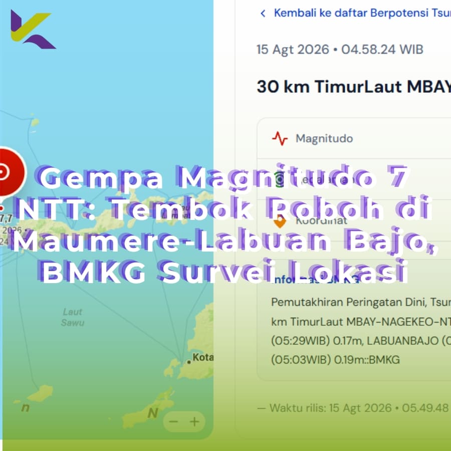 Gempa Magnitudo 7 NTT: Tembok Roboh di Maumere-Labuan Bajo, BMKG Survei Lokasi