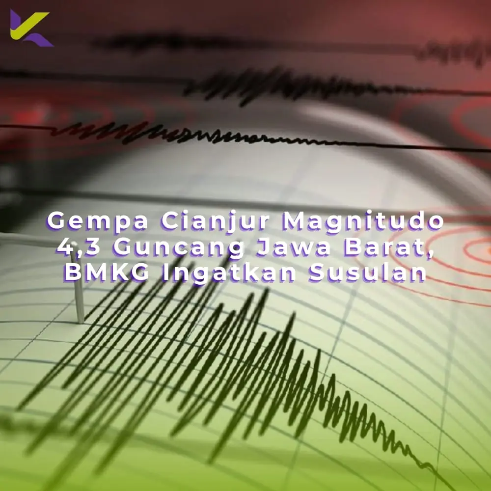 Gempa Cianjur Magnitudo 4,3 Guncang Jawa Barat, BMKG Ingatkan Susulan