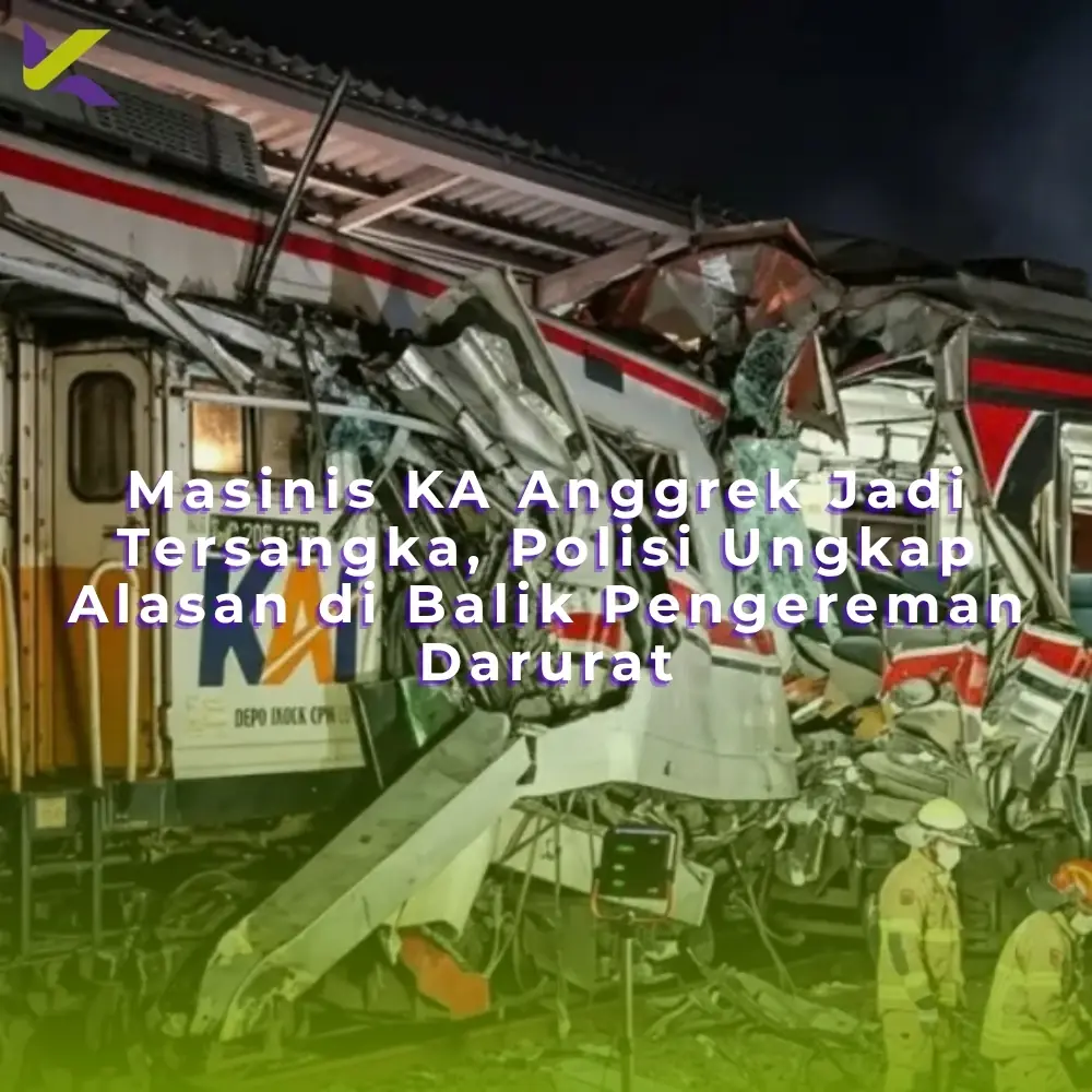 Masinis KA Anggrek Jadi Tersangka, Polisi Ungkap Alasan di Balik Pengereman Darurat