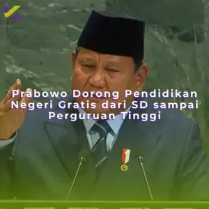 Prabowo Dorong Pendidikan Negeri Gratis dari SD sampai Perguruan Tinggi