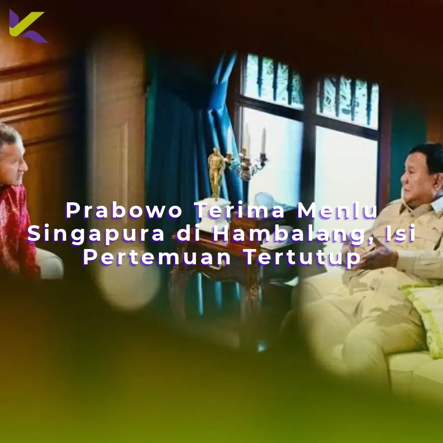 Prabowo Terima Menlu Singapura di Hambalang, Isi Pertemuan Tertutup